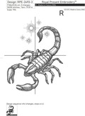 Scorpio zodiac sign Machine Embroidery Design - 4 sizes