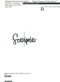 Scorpio zodiac sign Machine Embroidery Design - 4 sizes