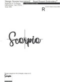Scorpio zodiac sign Machine Embroidery Design - 4 sizes