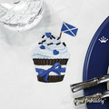 Scotland flag Cupcake Machine Embroidery Design