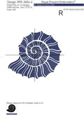 SeaShell Nautilus Machine Embroidery Design - 5 sizes