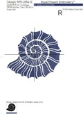 SeaShell Nautilus Machine Embroidery Design - 5 sizes