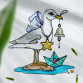 Seagull with bell - 5 sizes
