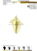 Cone Seashell Machine Embroidery Design
