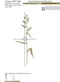 Sedge Grass Machine Embroidery Designs Set