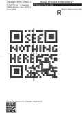 See Nothing Here inscription QR code machine embroidery design - 2 sizes