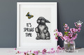 Serious Spring Bunny Machine Embroidery Designs - 5 sizes