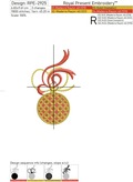 Set Three Christmas Balls Machine Embroidery Designs