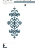 Set of Baroque Ornaments Machine Embroidery Designs - 6 sizes