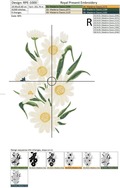 Set of Machine Embroidery Designs Daisies