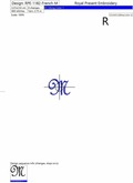 Set of Machine Embroidery Designs French script Capital letters M-N-O