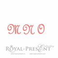 Set of Machine Embroidery Designs French script Capital letters M-N-O