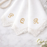 French script Capital letters P-Q-R Set