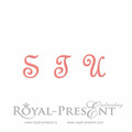 Set of Machine Embroidery Designs French script Capital letters S-T-U