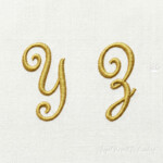 French script Capital letters Y-Z Set