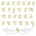Set of Machine Embroidery Designs French script Capital letters