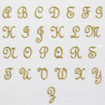 Ensemble de motifs de broderie machine Lettres majuscules en écriture française