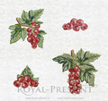 Set of Machine Embroidery Designs Red currants (4 in 1)