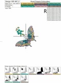 Rose and Butterflies Set of Machine Embroidery Designs
