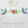 Rose and Butterflies Set of Machine Embroidery Designs
