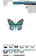 Set of Machine Embroidery Designs Two butterflies