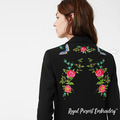 Set of Machine Embroidery Designs With Roses and Butterflies - 3 in 1