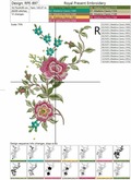 Set of Machine Embroidery Designs With Roses and Butterflies - 3 in 1