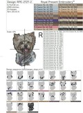 Short-haired Yorkie dog - 6 sizes