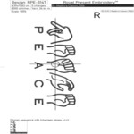 Sign Language PEACE - 4 sizes