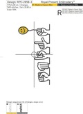 Sign Language Smile lettering machine embroidery design - 9 sizes