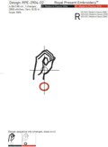 Sign Language letter O machine embroidery design - 3 sizes