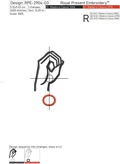 Sign Language letter O machine embroidery design - 3 sizes
