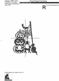 Silhouette Halloween Machine Embroidery Design - 7 sizes
