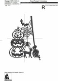 Silhouette Halloween Machine Embroidery Design - 7 sizes