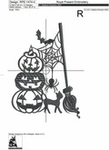 Silhouette Halloween Machine Embroidery Design - 7 sizes