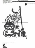 Silhouette Halloween Machine Embroidery Design - 7 sizes