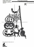 Silhouette Halloween Machine Embroidery Design - 7 sizes