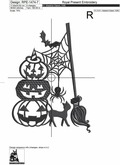 Silhouette Halloween Machine Embroidery Design - 7 sizes
