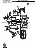 Silhouette Trick or Treat Machine Embroidery Design - 3 sizes