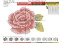 Single rose Cross-stitch Machine Embroidery Design