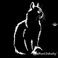 Sitting Cat Outline - 4 sizes