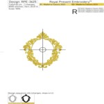 Golden monogram frame - 4 sizes