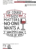 Size matters Quote machine embroidery design - 4 sizes