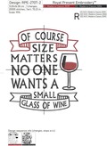 Size matters Quote machine embroidery design - 4 sizes