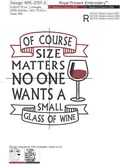 Size matters Quote machine embroidery design - 4 sizes