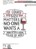 Size matters Quote machine embroidery design - 4 sizes