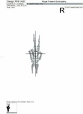 Skeleton hand free Machine Embroidery Design
