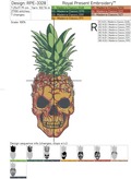 Skull Halloween Pineapple - 4 sizes