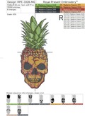 Skull Halloween Pineapple Mega hoop