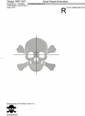 Skull and bones Free Machine Embroidery Design